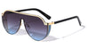 Flat Top Half Glitter Shield Wholesale Sunglasses