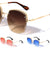 Rimless Geometric Fashion Wholesale Sunglasses