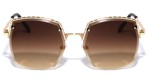 Rimless Geometric Fashion Wholesale Sunglasses