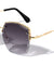 Rimless Geometric Fashion Wholesale Sunglasses