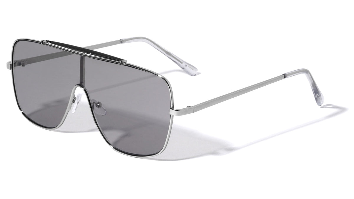 Squared Shield Lens Wholesale Sunglasses