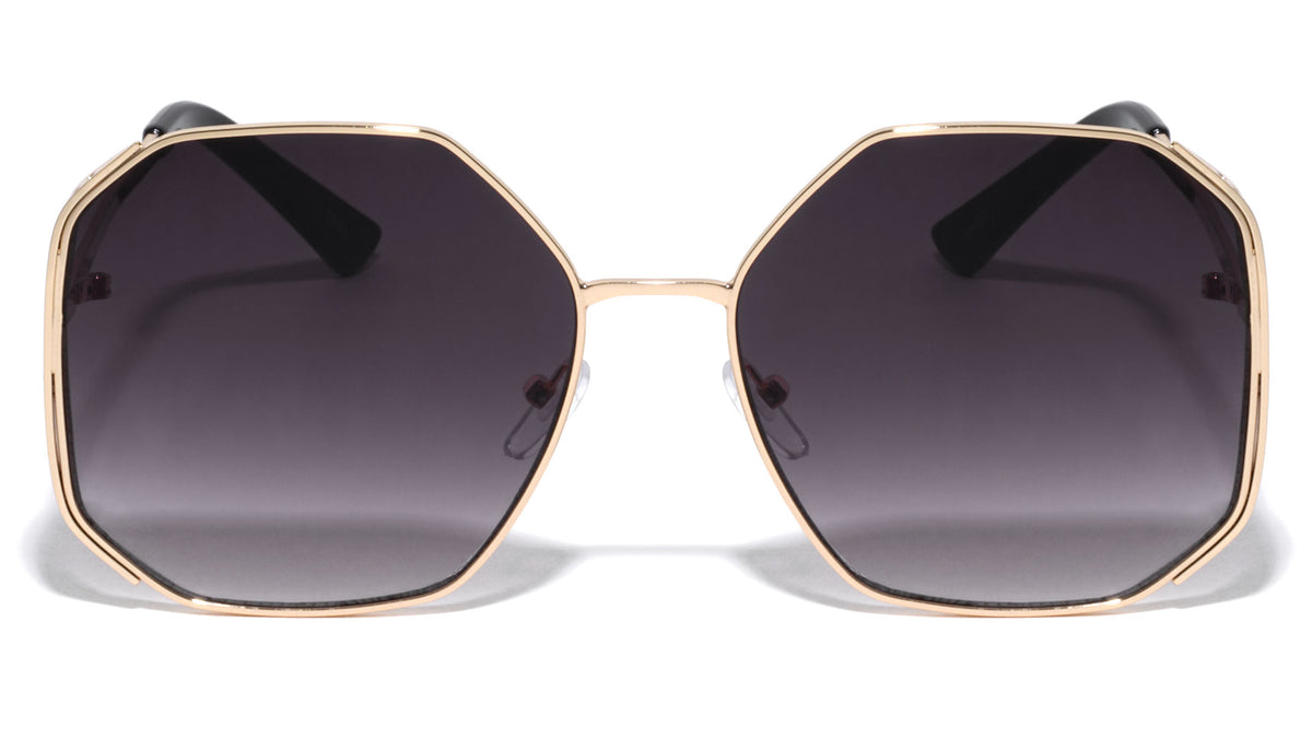 Geometric Octagon Side Shield Wholesale Sunglasses