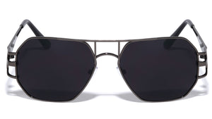 Flat Top Angular Aviators Wholesale Sunglasses