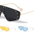 Rimless One Piece Shield Wholesale Sunglasses