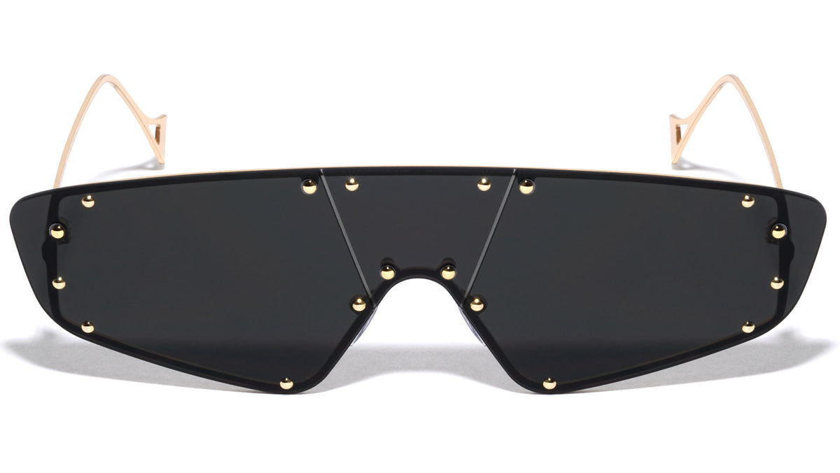Rimless One Piece Shield Wholesale Sunglasses
