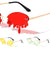 Drip Round Rimless Oval Color Lens Wholesale Sunglasses