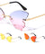 Butterfly Splatter Rimless Color Lens Wholesale