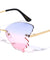 Butterfly Splatter Rimless Color Lens Wholesale