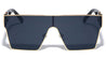 Geometric One Piece Shield V Cut-out Temple Wholesale Sunglasses
