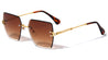 Squared Beveled Rimless Butterfly Wholesale Sunglasses