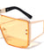 Oversized Shield One Piece Cut Out Temple Wholesale Sunglasses