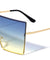 Oversized Squared Rimless Flat Top Shield Wholesale Sunglasses