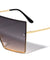 Oversized Squared Rimless Flat Top Shield Wholesale Sunglasses