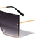 Oversized Squared Rimless Flat Top Shield Wholesale Sunglasses
