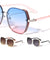 Glitter Trim Rimless Butterfly Wholesale Sunglasses