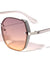Glitter Trim Rimless Butterfly Wholesale Sunglasses
