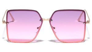 Rimless Squared Butterfly Wholesale Sunglasses
