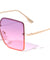 Rimless Squared Butterfly Wholesale Sunglasses