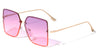 Rimless Squared Butterfly Wholesale Sunglasses