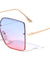 Rimless Squared Butterfly Wholesale Sunglasses