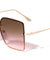 Rimless Squared Butterfly Wholesale Sunglasses