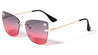 Heart Rhinestone Rimless Cat Eye Wholesale Sunglasses