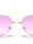 Thin Frame Color Lens Heart Shape Wholesale Sunglasses