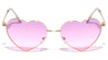 Thin Frame Color Lens Heart Shape Wholesale Sunglasses