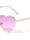 Thin Frame Color Lens Heart Shape Wholesale Sunglasses