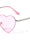 Thin Frame Color Lens Heart Shape Wholesale Sunglasses