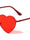 Thin Frame Color Lens Heart Shape Wholesale Sunglasses