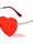 Thin Frame Color Lens Heart Shape Wholesale Sunglasses