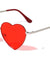 Thin Frame Color Lens Heart Shape Wholesale Sunglasses
