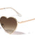 Thin Frame Color Lens Heart Shape Wholesale Sunglasses