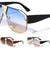 Oversized Rimless Flat Top Shield Wholesale Sunglasses