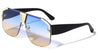 Oversized Rimless Flat Top Shield Wholesale Sunglasses