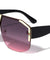 Oversized Rimless Flat Top Shield Wholesale Sunglasses