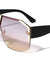 Oversized Rimless Flat Top Shield Wholesale Sunglasses