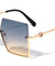 Oversized Semi-Rimless Butterfly Wholesale Sunglasses