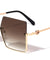 Oversized Semi-Rimless Butterfly Wholesale Sunglasses