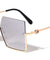 Oversized Semi-Rimless Butterfly Wholesale Sunglasses
