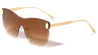 Oversized Rimless Beveled Butterfly Wholesale Sunglasses