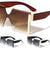 Rimless Squared Butterfly Wholesale Sunglasses