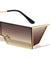 Rimless Rectangle Flat Top Side Shield Fashion Wholesale Sunglasses