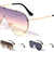 Oversized Rimless Shield Outline Frame Wholesale Sunglasses