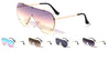 Oversized Rimless Shield Outline Frame Wholesale Sunglasses
