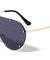 Oversized Rimless Shield Outline Frame Wholesale Sunglasses