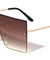 Oversized Rimless Squared Shield Rectangle Wholesale Sunglasses