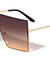 Oversized Rimless Squared Shield Rectangle Wholesale Sunglasses