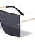 Oversized Rimless Squared Shield Rectangle Wholesale Sunglasses